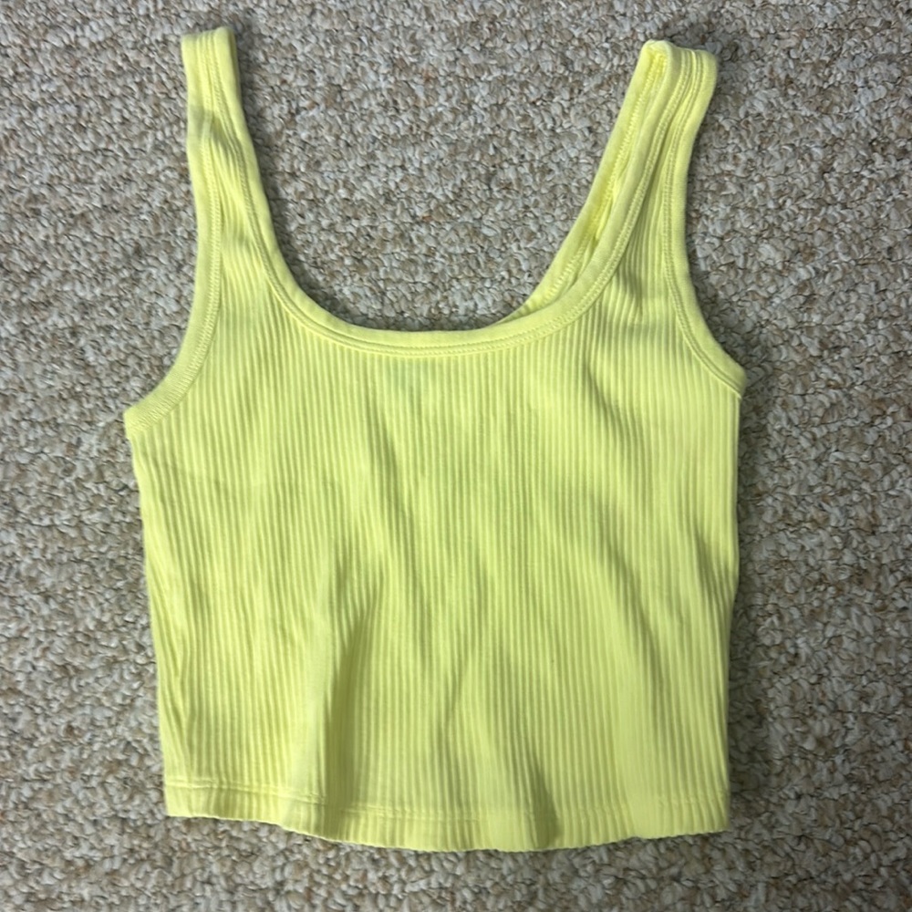 Neon yellow tank top